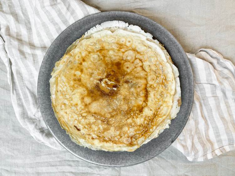 nygräddade pannkakor