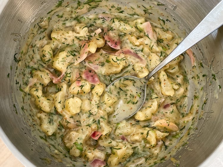senapssås med vegansk sill