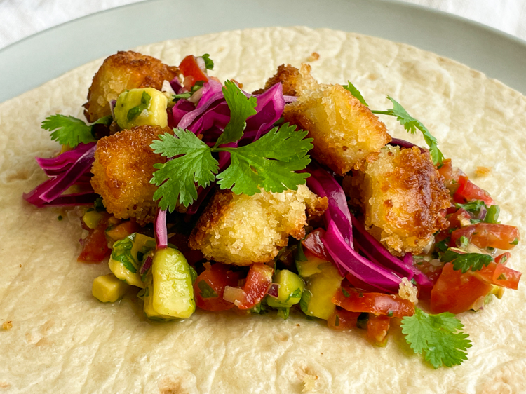 halloumitacos i tortillabröd